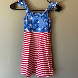 Red, white, and blue summer dress